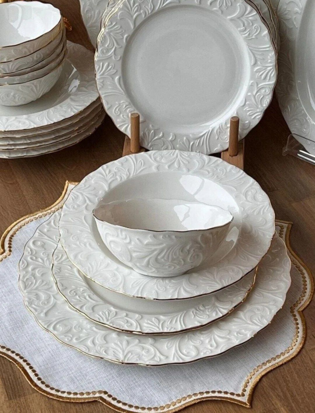 سرویس غذا خوری چینی 12 نفر 55 پارچه ترکیه