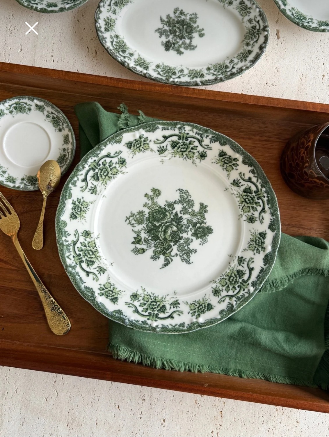 ست صبحانه ۶ نفره طرح گل وینتیج | مدل Antique Rose