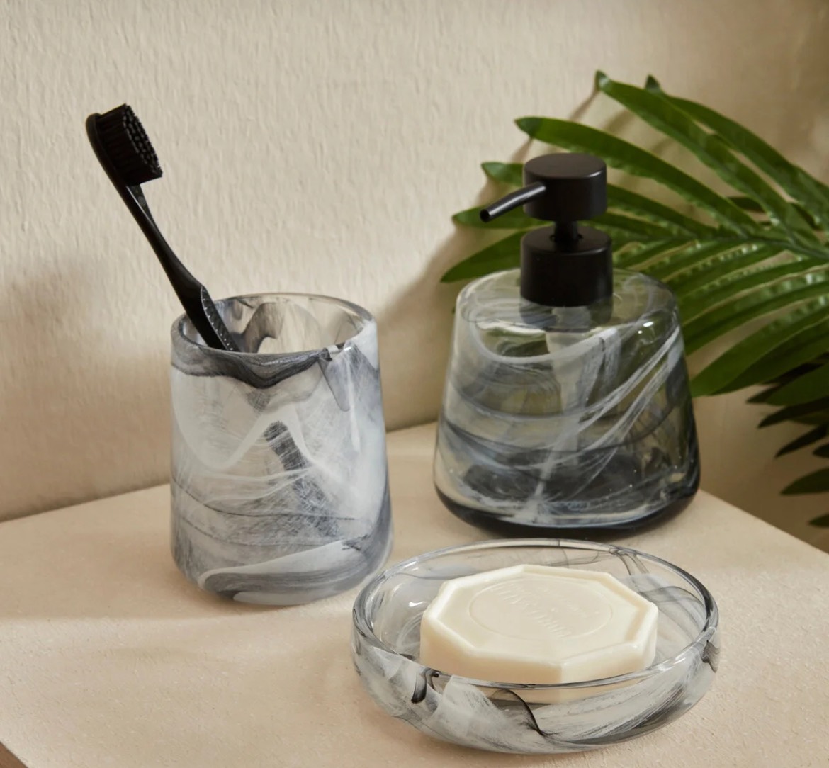 ست اکسسوری حمام ۳ تکه Karaca Home مدل Aline Anthracite