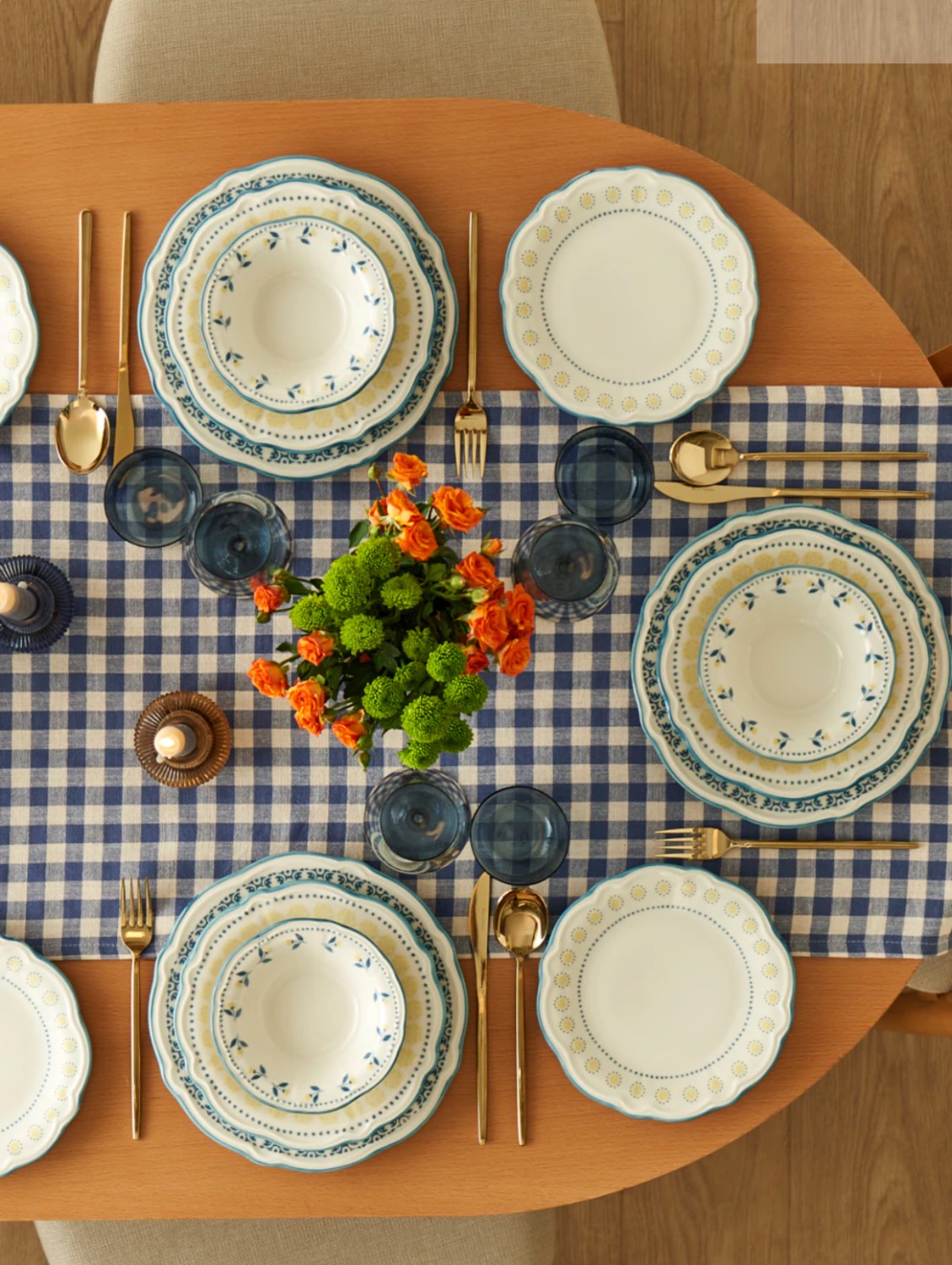 سرویس غذاخوری ۲۴ پارچه برند bella maison طرح mabel
