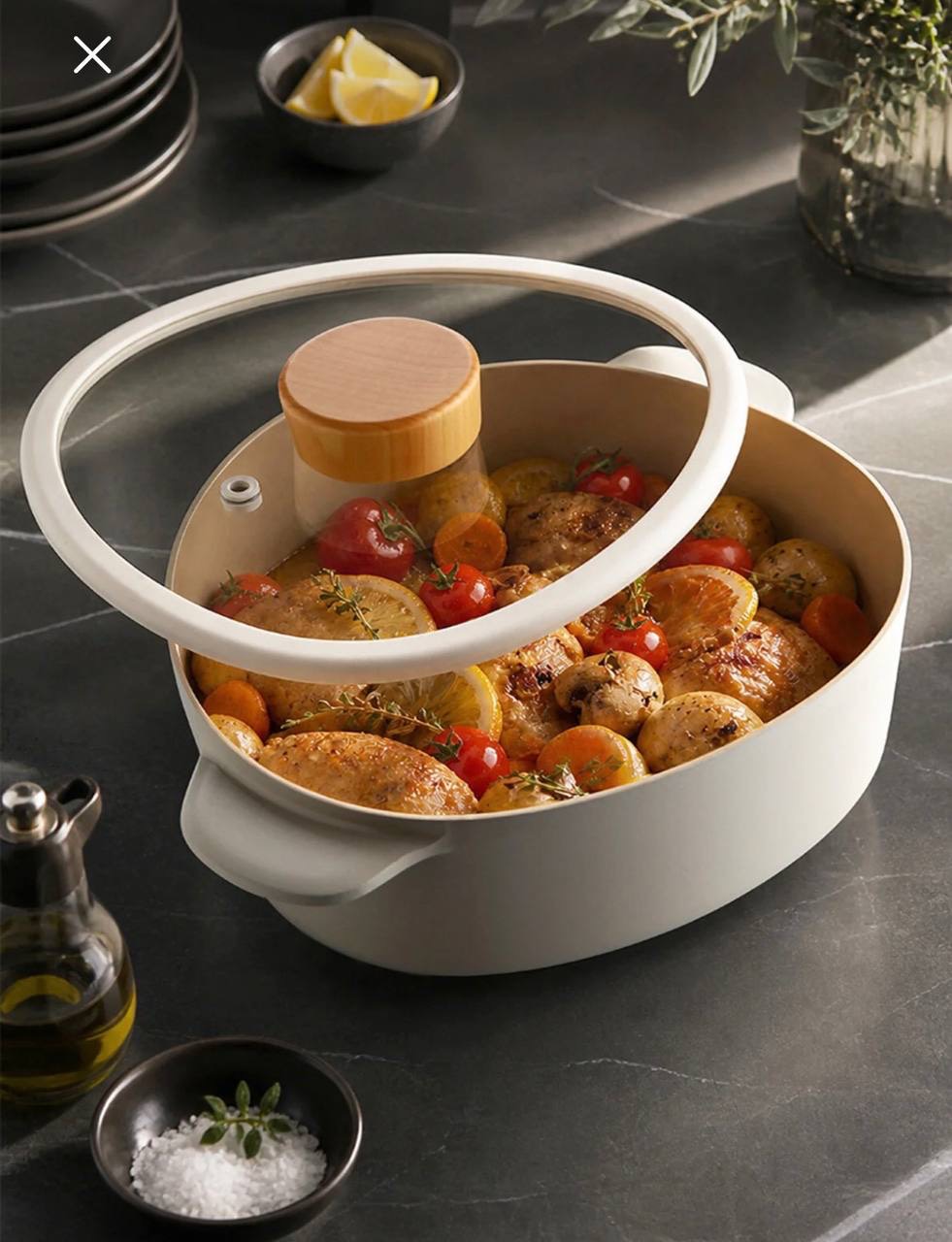 سرویس ۷ پارچه قابلمه و تابه القایی با روکش سرامیکی Fika Apex – رنگ بژ