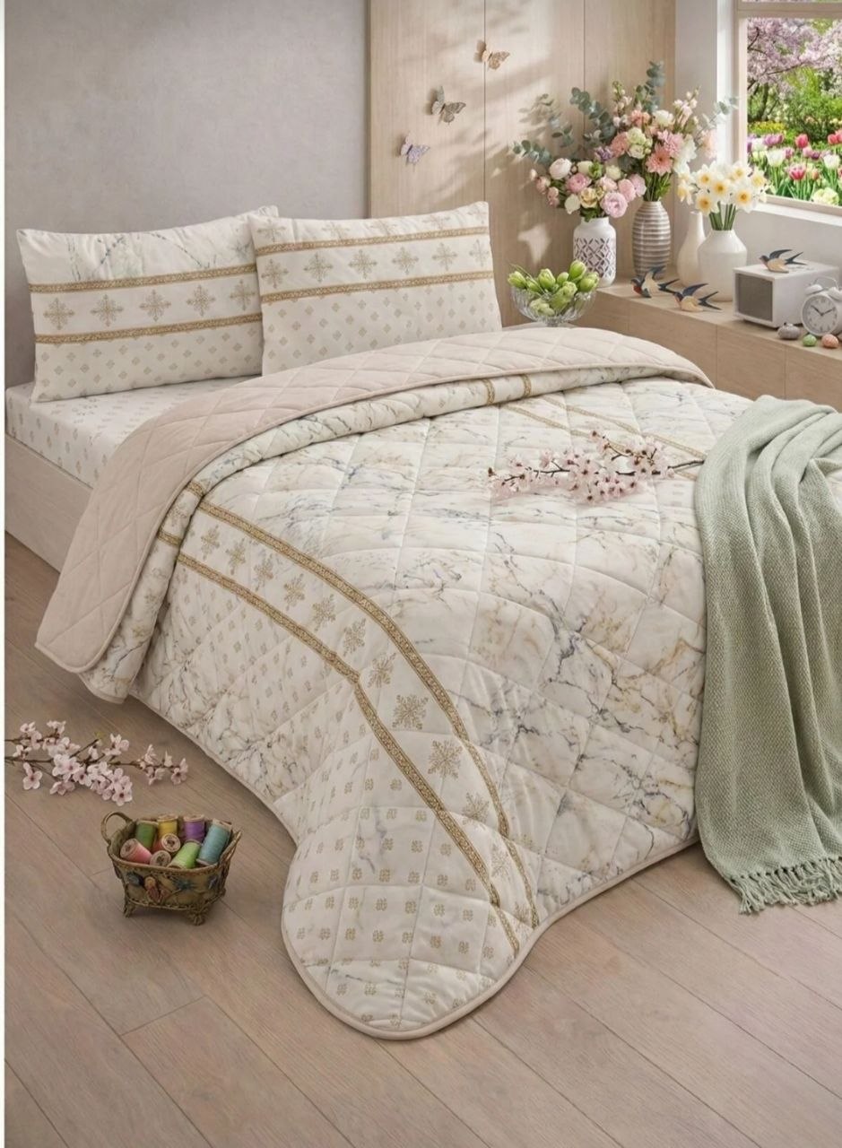 روتختی دونفره کاملا نخ پنبه دو رویه ۲۰۰*۲۲۰