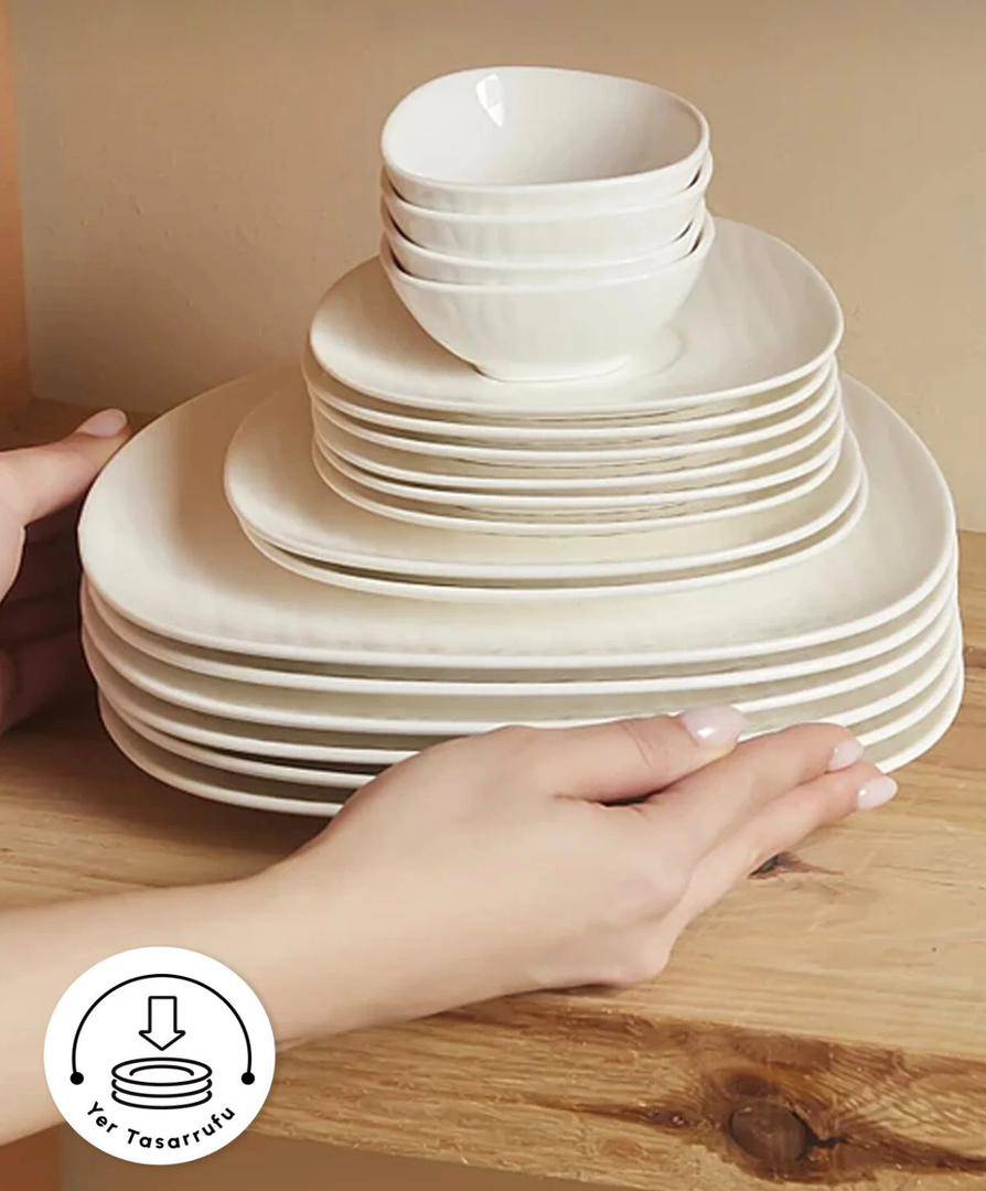 سرویس صبحانه 26 پارچه 6 نفره کاراجا مدل Oyster