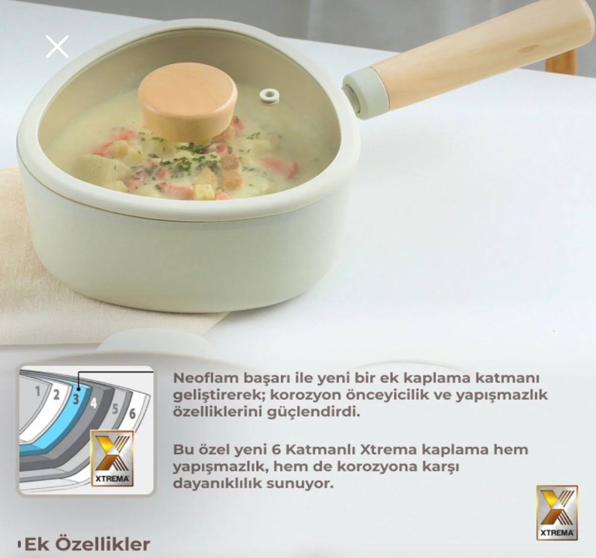 سرویس ۷ پارچه قابلمه و تابه القایی با روکش سرامیکی Fika Apex – رنگ بژ