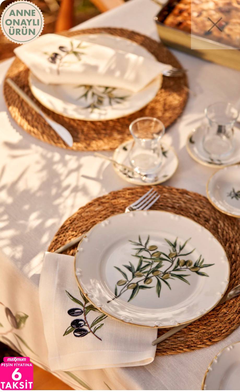 سرویس صبحانه‌خوری ۲۶ پارچه چینی از سری «Olive»