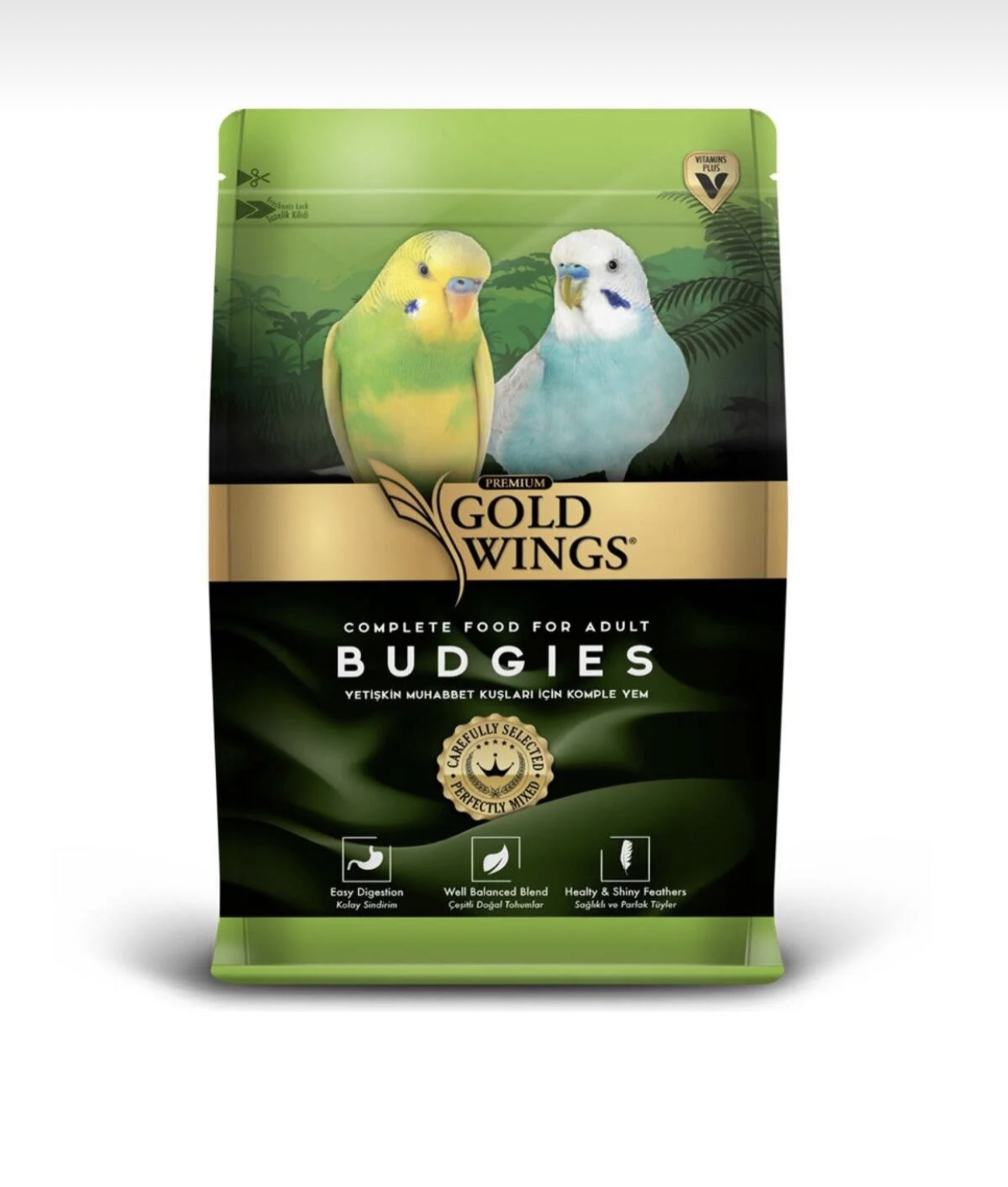 غذای پریمیوم مرغ عشق گلد وینگز (Gold Wings Premium) 1 کیلوگرم